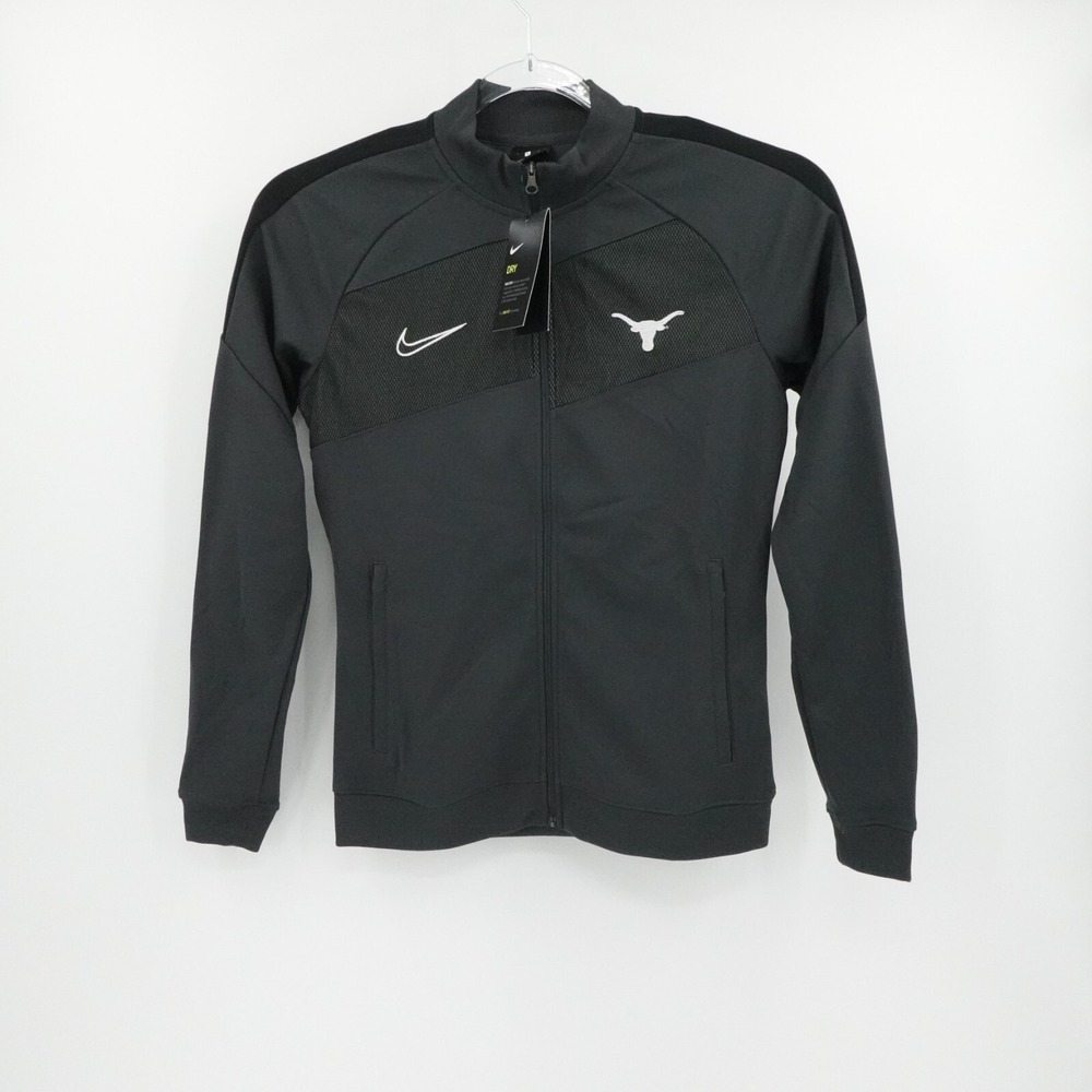 Texas Longhorns Jacket  Men Small Black Nike Dri Fit Full Zip Workout Athleisure
